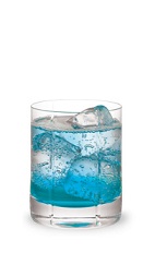 The Boo-Berry is a snappy Halloween drink perfect for a chilly fall evening. A blue drink, made from Pucker Berry Fusion schnapps, vodka and lemon-lime soda, and served over ice in a rocks glass.