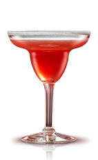 The Campari Margarita is a red cocktail made from Campari, lime juice and Grand Marnier, and served in a sugar-rimmed margarita glass.