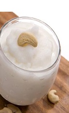 The Cashew Batida combines the flavors of Brazil into a unique drink recipe. Made from Leblon cachaca, cashew nut paste and condensed milk, and served blended in a chilled rocks glass.