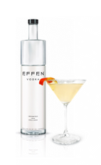 The Chai Lovetini is a citrus cocktail made from Effen vodka, lemon, sugar, water and orange bitters, and served in a chilled cocktail glass.