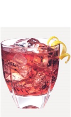 The Cherry Spice drink recipe is a red colored cocktail made from Burnett's hot cinnamon vodka, cherry syrup and lemon-lime soda, and served over ice in a rocks glass.