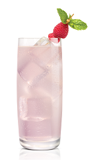 The Chocolat Sweet Tart drink is made from Stoli Chocolat Kokonut vodka, raspberries, lime juice and simple syrup, and served over ice in a highball glass.