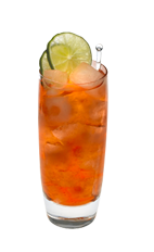 The Citrus Chiller is an orange drink made from Smirnoff citrus vodka, cranberry juice, orange juice and lime, and served over ice in a highball glass.