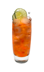 The Citrus Crush is an orange drink made from Smirnoff citrus vodka, cranberry juice and pineapple juice, and served over ice in a highball glass.