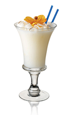 The Coconut Colada is a refreshing tropical cocktail made from Admiral Nelson's coconut rum, milk and pineapple juice, and served in a pousse café or other specialized glass.