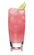 The Cointreau Blush is a pink drink made from Cointreau orange liqueur, pink grapefruit juice, freshly squeezed lime juice and club soda, and served over ice in a highball glass.