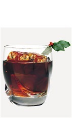 The Candy Cola drink recipe is made from Burnett's candy cane vodka and cola, and served over ice in a rocks glass.