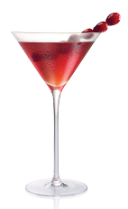 The Cranberi Martini is made from Stoli Cranberi vodka, raspberry liqueur, pomegranate juice and fresh lime juice, and served in a chilled cocktail glass.