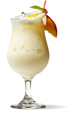 The Creamsicle drink recipe is made from vanilla liqueur, vanilla vodka, orange juice and half-and-half, and served blended with ice in a tall glass.
