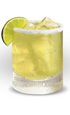 The Cuervo Margarita is a variation of the classic Margarita drink, made from Jose Cuervo gold tequila, lime margarita mix, lime wedges and salt, and served in a rocks glass.