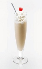 The Disaronno Milk Shake is a relaxing cream colored dessert cocktail made from Disaronno, milk and vanilla ice cream, and served in a chilled glass.