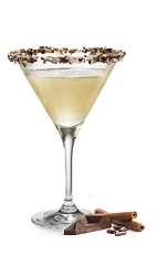 The Frangelico Hazelnut is the perfect Christmas cocktail, guaranteed to put some holiday cheer in you and your guests. Made from Frangelico hazelnut liqueur and SKYY vodka, and served in a chocolate-rimmed cocktail glass.