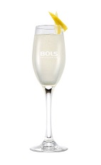 The French 75-76 is a variation of the classic French 75 cocktail, named after the World War I French artillery piece. A clear cocktail perfectly suited for New Year's, made from gin, lemon juice, simple syrup and champagne, and served in a chilled cocktail glass.