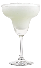 The Frozen Margarita is a classic Cinco de Mayo drink made from Rose's lime cordial, Rose's triple sec cordial and tequila, and served in a salt-rimmed margarita glass.