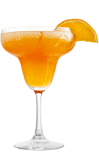 The Frozen Orange Margarita is the perfect drink for Cinco de Mayo or a relaxing day at the beach. An orange cocktail made from Rose's Apricot cordial, Rose's Lime cordial, Rose's Triple Sec cordial and tequila, and served in a chilled margarita glass.