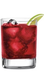 The Grand Cool is a fruity red drink perfect for summertime. Made from Grand Marnier orange liqueur, cranberry juice and lime juice, and served over ice in a rocks glass.