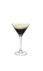 The Grand Orange Coffee is a wonderful black Christmas drink made from Grand Marnier, espresso and whipped cream, and served in a warm cocktail glass.
