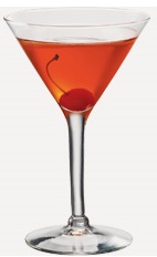 The Hawaiiantini cocktail recipe is made from Burnett's fruit punch vodka, triple sec, lime juice and cranberry juice, and served in a chilled cocktail glass.