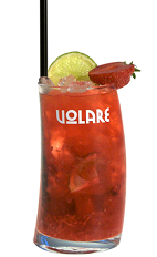 Live on the wild side tonight. The In The Jungle drink recipe is a red colored cocktail made from Volare Forest Fruits berry liqueur, vodka, strawberries, raspberries, lime, simple syrup and Sprite, and served over ice in a highball glass garnished with fresh fruit.