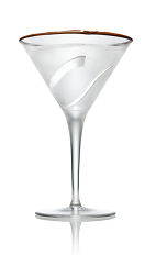 The Kokonut Martini is made from Stoli Chocolat Kokonut vodka and coconut water, and served in a chocolat-rimmed cocktail glass.