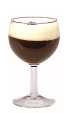 The Lakka Café cocktail recipe is made from Chymos Lakka (cloudberry liqueur), coffee and light cream, and served in a chilled wine glass topped with a few coffee beans.