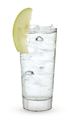 The Light and Tonic is a clear drink made from Cruzan light rum, tonic water, lime juice and an apple slice, and served over ice in a highball glass.
