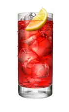The Lime Codder is a red drink made from Smirnoff lime vodka, lemon and cranberry juice, and served over ice in a highball glass.