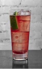 The Manaus Mule is a relaxing red colored drink recipe designed for watching the sun set over the Amazon jungle. Made from Cedilla acai liqueur, vodka, lime juice and ginger ale, and served over ice in a highball glass.