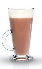 The Mango Chocolate is a fruity variation of a spiked hot chocolate perfect to warm you on a cold winter's eve. A brown colored drink made from Finlandia mango vodka, hot chocolate and whipped cream, and served in a coffee or hot toddy glass.