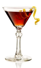 The Martinez is a close relative to the classic Martini cocktail. A red cocktail made from Beefeater gin, sweet vermouth, maraschino liqueur and bitters, and served in a chilled cocktail glass.