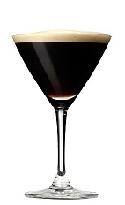 When coffee gets in bed with tequila, only good things can happen. The Mexpresso Martini is a black colored cocktail recipe made from Excellia reposado tequila, Kahlua coffee liqueur, espresso and simple syrup, and served in a chilled cocktail glass.