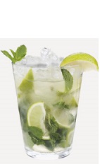 The Mojito is one of the most popular classic rum cocktails. Made from a simple recipe of limes, mint leaves, cane sugar and white rum, the Mojito is served in a highball glass.