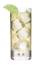 The Nuts in the Water is made from Smirnoff coconut vodka, Disaronno amaretto liqueur, ginger ale and lime, and served over ice in a highball glass.