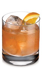 The One Summer Breeze is a refreshing orange colored summer drink made from Ketel One Oranje vodka, cranberry juice and orange juice, and served over ice in a rocks glass.