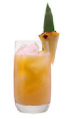 The Orange Punch is an tasty orange drink made from Grand Marnier, white rum, pineapple juice and orange juice, and served over ice in a highball glass.