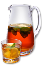 The Patriot Tea is a refreshing summer tea made from Wild Turkey American Honey, tea, sugar, lemon and mint, and served over ice from a pitcher or punch bowl.