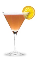 The Peach Creek is an orange colored drink made from peach schnapps, bourbon and sour mix, and served in a chilled cocktail glass.