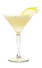 The Peachtree Martini is made from peach schnapps, vodka and orange juice, and served in a chilled cocktail glass.