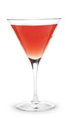 The Pear that Strawberry is a red cocktail made from strawberry schnapps, pear vodka and sour mix, and served in a chilled cocktail glass.