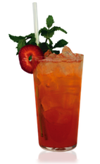 The Strawberry Mojito is a fruity variation of the classic mint and lime Mojito cocktail. A red colored drink made from Don Q Mojito mint rum, strawberries, simple syrup, mint, lime and club soda, and served over ice in a highball glass.