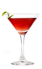 The Red Delicious is named after the crisp red apple sharing the same name. A red colored cocktail made from 42 Below Kiwi vodka, apple schnapps, cranberry juice and lime juice, and served in a chilled cocktail glass.