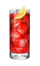 The Redhead is a red-colored drink made from Smirnoff strawberry vodka, grenadine, cranberry juice and lemon, and served over ice in a highball glass.