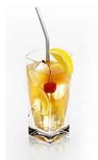 The Rye Disaronno is a tall refreshing orange drink made from Disaronno, Scotch whiskey and ginger ale, and served over ice in a highball glass.