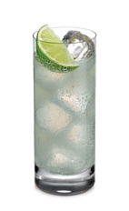 Sally's Summer Cooler is a refreshingly cool cocktail recipe for a hot summer day. Made from peppermint schnapps, lime juice and club soda, and served over ice in a Collins glass.