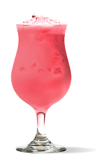 The Salty Watermelon Frosty cocktail is a red colored summer drink recipe made from UV Salty Watermelon vodka, triple sec, watermelon, sugar, lime juice and ice, and served blended in a chilled hurricane glass.