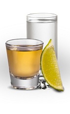 The Shot of Cuervo drink is a classic shot made from Jose Cuervo tequila (silver or gold), salt and lime, and served in a room-temperature shot glass.