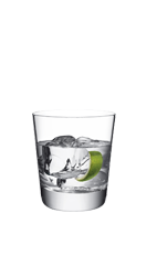 The Silver on the Rocks is a clear colored drink  made from Smirnoff Silver and lime, and served in a rocks glass over ice.