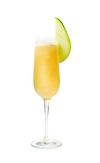 The Sparkling Pearsecco is a beautiful bubbly cocktail recipe perfect for any wedding or formal occasion. Made from VeeV acai spirit, St-Germain elderflower liqueur, pear puree and chilled prosecco, and served in a chilled champagne flute.