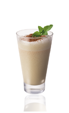 The Springbok Frozen shot is a cream colored shot made from Amarula cream liqueur, milk and gin, and served in a chilled shot glass.