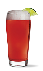 The Sriracha Chelada is an exciting red colored cocktail recipe packed with flavor and a bit of heat, with heavy hints of a Bloody Mary ingredient list. Made from UV Sriracha vodka, beer, tomato juice, lime juice and Worcestershire sauce, and served in a chilled salt-rimmed highball glass.